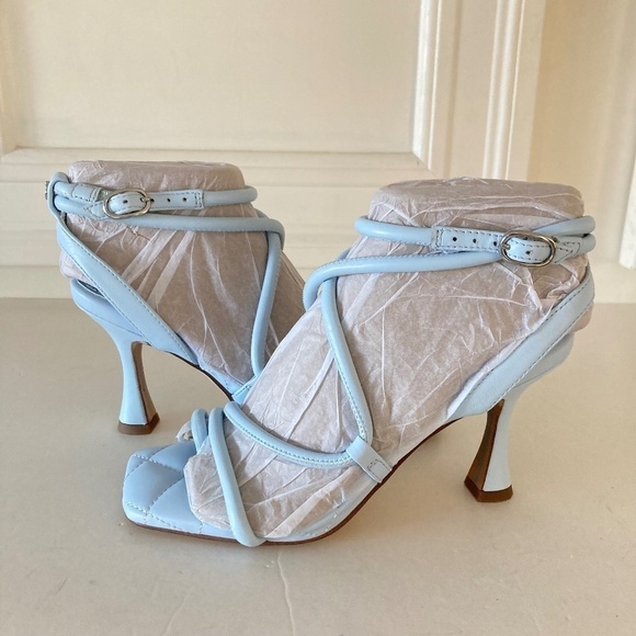 Sam Edelman Shoes - NWOT Sam Edelman Free People Maven Blue Leather Strappy Heels Sz 6
